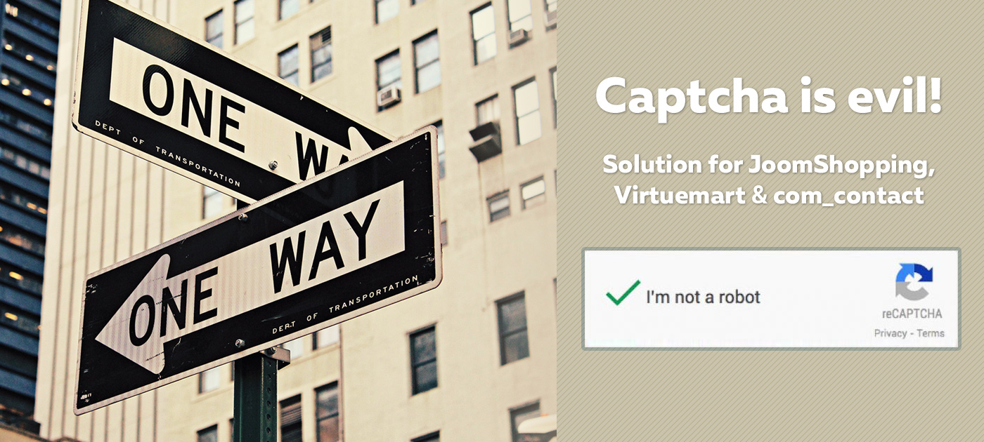 Captcha is Evil! Solution for JoomShopping, Virtuemart and com_contact